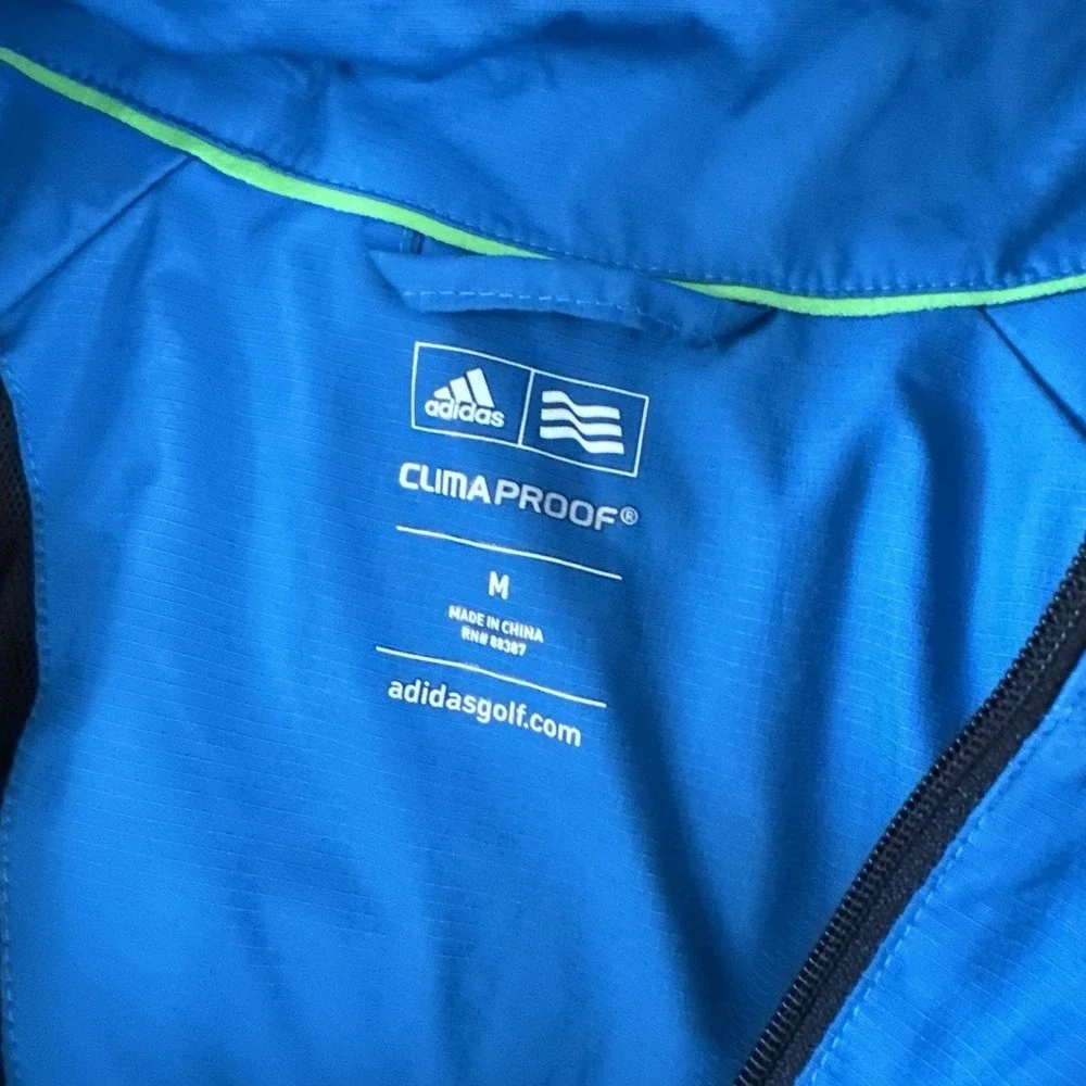 Adidas Climaproof Wind Men's Blue 1/4 Zip‎ Golf Pullover Sz Medium